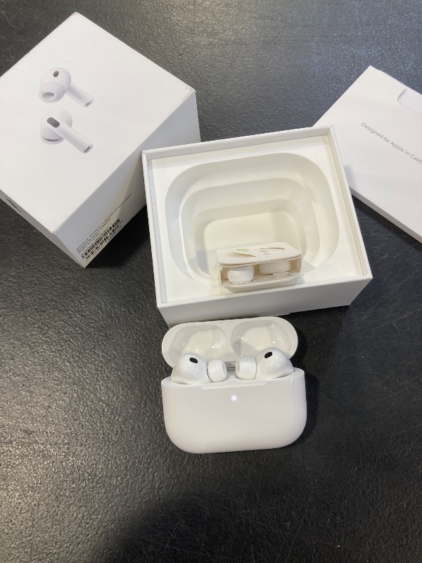 Photo 1 of Apple AirPods Pro 3 Wireless Earbuds, Active Noise Cancellation, Live Translation, Heart Rate Sensing,Hearing Aid Feature,Bluetooth Headphones,Spatial Audio, High-Fidelity Sound, USB-C Charging, White