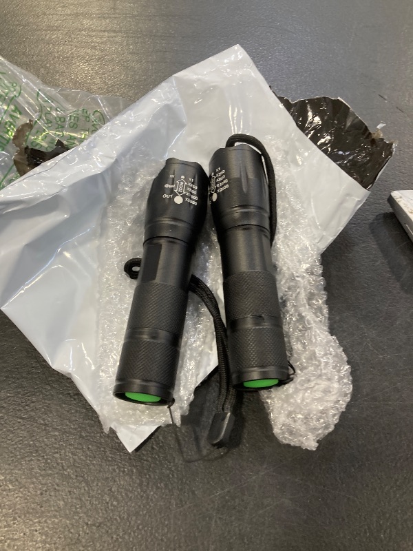 Photo 1 of 2 Pack Flashlights, (Batteries Not Included) Military Grade 5 Modes 3000 High Lumens Led Waterproof Handheld Flashlight for Camping Biking Hiking Outdoor and Home Use
