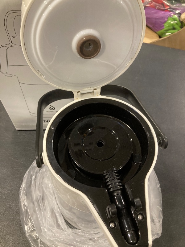 Photo 1 of IDEUS Thermal Coffee Carafe 74oz (2,200ml), Stainless Steel Double Wall Insulated Vacuum Flask, Water Jug Coffee Server and Beverage Dispenser, Heat and Cold Retention (White, 74oz (2,200ml))