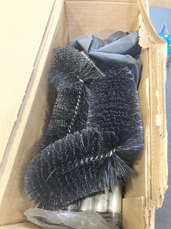 Photo 1 of 13FT Gutter Cleaner Tools, Long-Reach Rain Gutter Cleaning Brush, Removes Leaf Debris from Roof Gutters Without a Ladder, Leaf Cleaning Kit with 2 Brushes and Storage Bag, Black