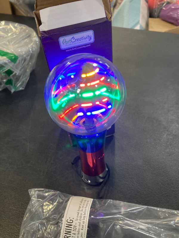 Photo 1 of ArtCreativity Spinning Light Up Toy Wand – Magic Ball with LED Lights, Sensory Spinner for Kids, Party Favors & Classroom Prizes, Autism-Friendly Gift
