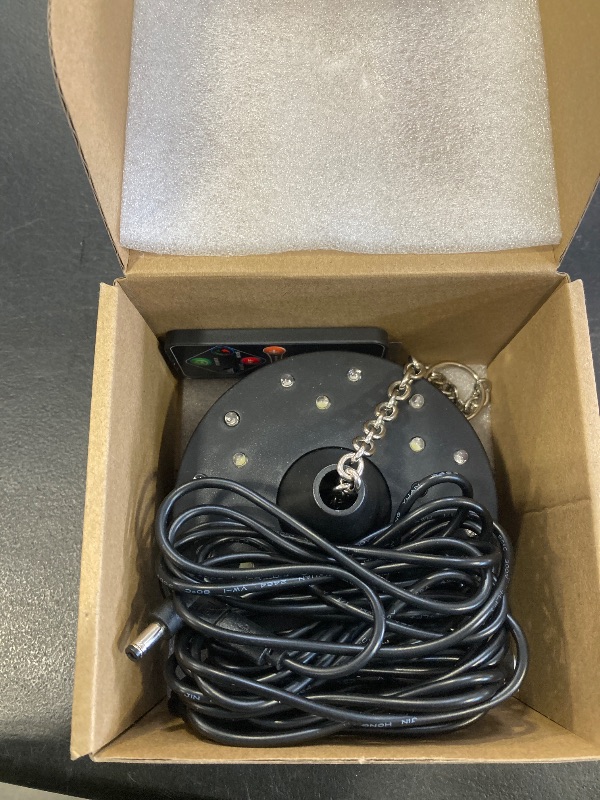 Photo 1 of ?16.4ft Extra Long Cord? Rotating Disco Ball Motor with 18 LED Lights & Remote Control, 6-12RPM Disco Ball Spinner for 4-16in Balls for Birthdays, KTV, DJ Party Outdoors (Disco Ball Not Included