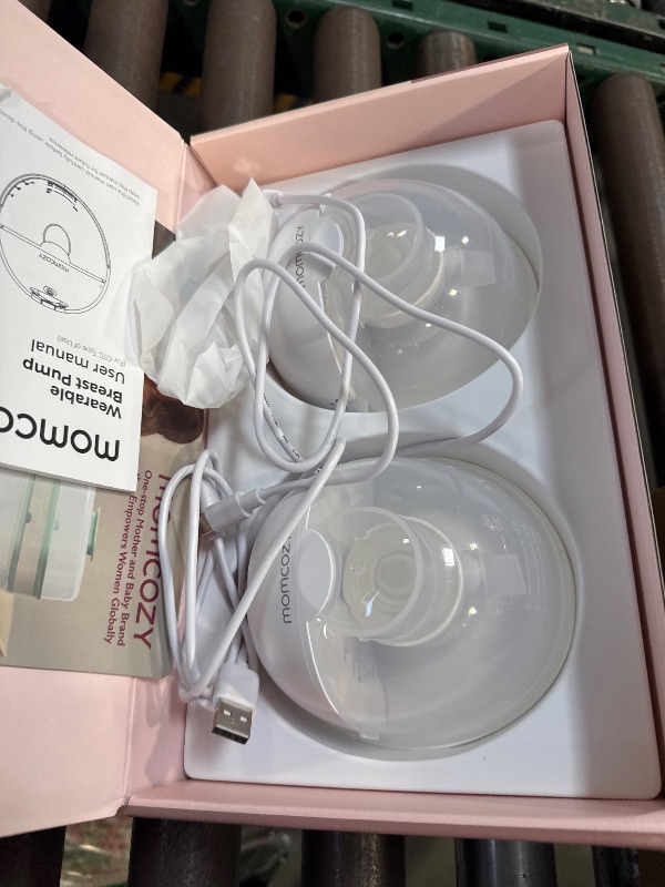 Photo 1 of * PLEASE SEE NOTE * Momcozy M5 Lite Hands-Free Wearable Breast Pump, DoubleFit Flange for Baby-Like Comfort, 3 Modes & 9 Suction Levels, No Flange Insert or Hard Carry Case, 24mm, 2-Pack, Cozy Red