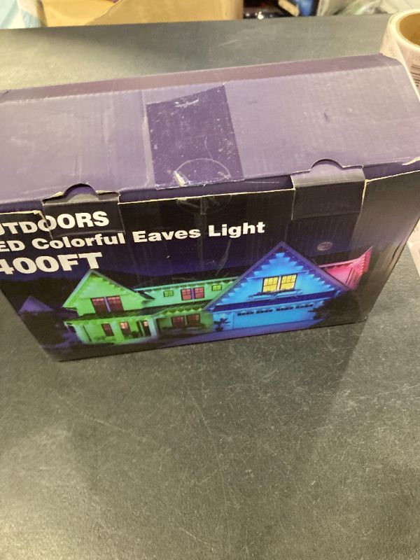Photo 1 of CETELUMA 400Ft Permanent Outdoor Lights for House Waterproof, IP67 LED Eave Lights with App/Remote Control, Outdoor Permanent led Lighting for House Roof Decor,Christmas,Party,All Holiday and Daily