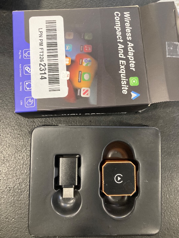 Photo 1 of 2026 Aimoon Mini Wireless CarPlay Adapter Upgrade Wired to Wireless for CarPlay & Android Auto Plug and Play Fast Auto-Reconnect Stable Control Zero Delay Car Play for iPhone iOS 10+ Android 11+