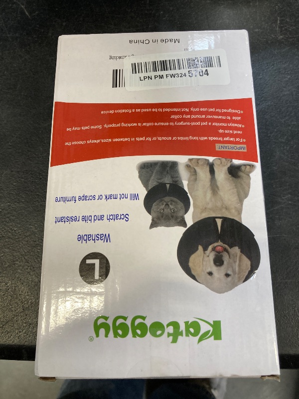 Photo 1 of Katoggy Inflatable Dog Cone Collar for Small Medium Large Dogs and Cats, Soft Adjustable Blow up Donut E-Collar for Post-Surgery Recovery