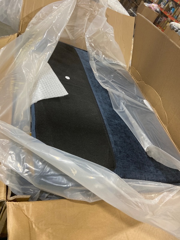 Photo 1 of Vesgantti 108" U Shaped Sectional Couch, Comfy Cloud Modular Sectional Sofa with 2 Ottoman Deep Seat Chenille Modern Cloud Sofa, Modular Sofas for Living Room, Bedroom and Apartment, Blue