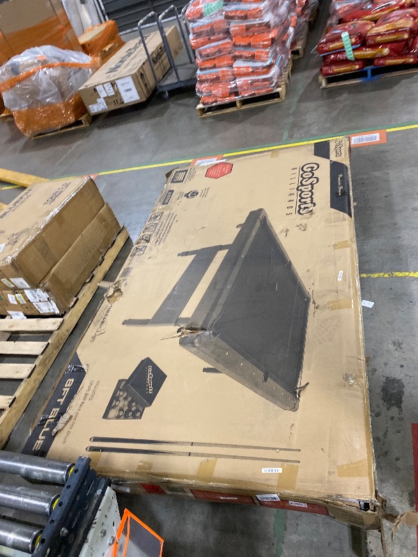 Photo 1 of GoSports Full Size 8 ft x 4.2 ft Billiards Game Table - Foldable Design, Includes Full Set of Pool Balls, 2 Cue Sticks, Chalk, and Felt Brush - Blue