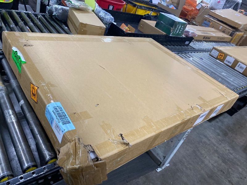 Photo 1 of YTElantivo Reception Desk with Counter, Modern Front Desk Reception Room Table with LED Light, 47 inch Retail Counter for Checkout, Lobby, Beauty Salon, Home Office Desk