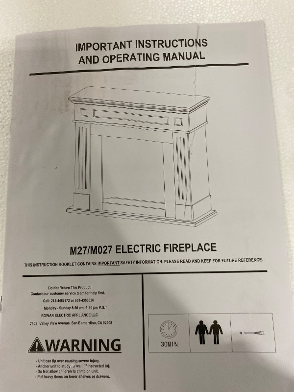 Photo 1 of electric fireplace white