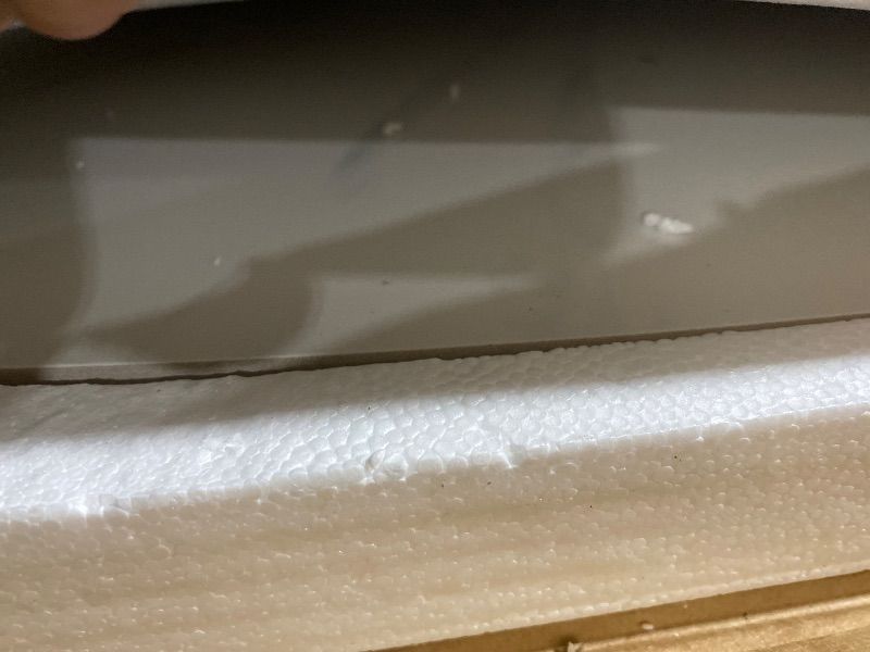 Photo 1 of 46" Sintered Stone Dining Table, Modern Horse Belly Type White Kitchen Table with Sturdy Metal Legs, Durable & Scratch-Resistant Surface for Dining Room/Kitchen/Office?Chairs not Included? (46 inch)X004I5UELT
