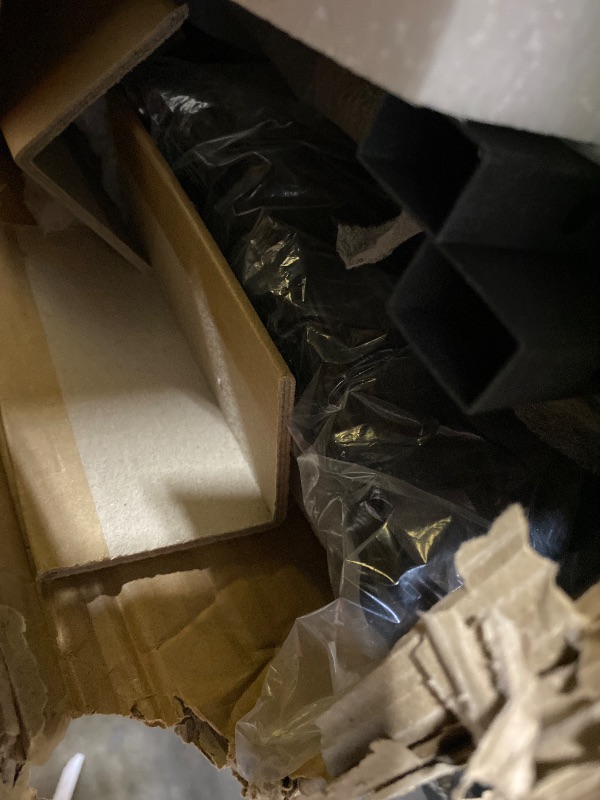 Photo 1 of ITEM IS MISSING PARTS, UNSURE WHAT PARTS ARE MISSING --------------------------------------------------------------------Aheaplus Corner Bar Cabinet with Power Outlet, Industrial Wine Cabinet with LED Strip and Glass Holder, 5-Tiers Liquor Cabinet Bar Uni