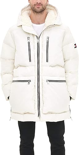 Photo 1 of Tommy Hilfiger mens Tommy Hilfiger Men's Heavyweight Quilted Sherpa Hooded Parka