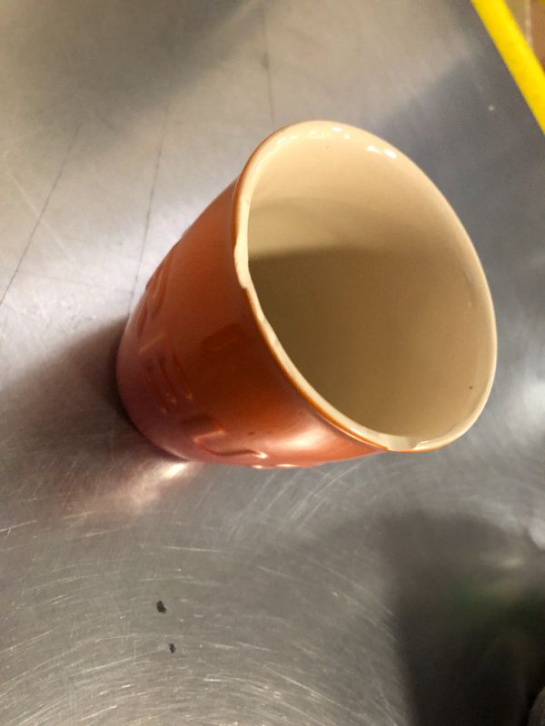 Photo 1 of Le Creuset Stoneware 20 oz Extra-Large Logo Coffee Mug, Flame