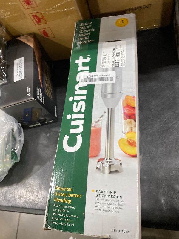 Photo 1 of Cuisinart Smart Stick Two-Speed Hand Blender, Powerful Immersion Blender with 300-Watt Motor Blends Shakes, Smoothies, Puree, Baby Food, Soups & Sauces, CSB-175SVP1, Silver