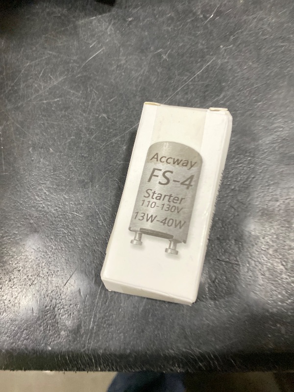Photo 1 of Accway Aluminum Housing FS-4 Fluorescent Bulb Starter 13-40Watts, Preheat Fluorescent Bulbs Starter with Condenser 13W, 30W,32W,40W 4Pack
