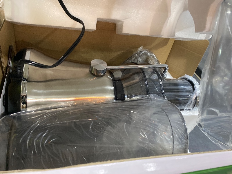 Photo 1 of GDOR 1300W Powerful Juicer with Larger 3.4" Feed Chute, Titanium Enhanced Cutting System, Centrifugal Juice Extractor Maker with Heavy Duty Full Copper Motor, Dual Speeds, BPA-Free, Silver