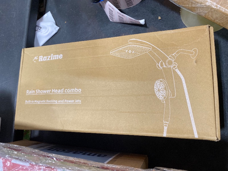 Photo 1 of Rain Shower Head with Handheld High Pressure rainfall Shower Heads with Handheld Spray Combo Adjustable one-piece stand daul shower head Built-in Magnetic Docking and Power Jets