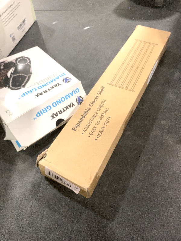 Photo 1 of FIRJOY Expandable Wall-Mounted Closet Shelf Organizer, Adjustable Storage Rack, Heavy Duty (White, 17" - 27.5")