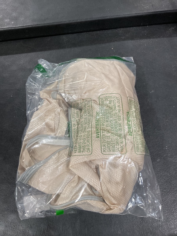 Photo 1 of Homsorout 2 Pack Compression Storage Bags - 110L Large Capacity Comforter Storage Bag, 3-Layer Washable Ultra Space Saving Self Compression Organizer Space Bags for Blankets, Sweaters, Sheets, Beige