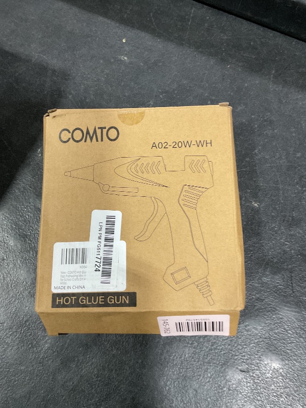Photo 1 of **INCOMPLETE** COMTO Hot Glue Gun with Sticks, 20W Fast Preheating Mini Hot Glue Gun and Sticks Set for School Crafts DIY Arts and Quick Home Repairs, White