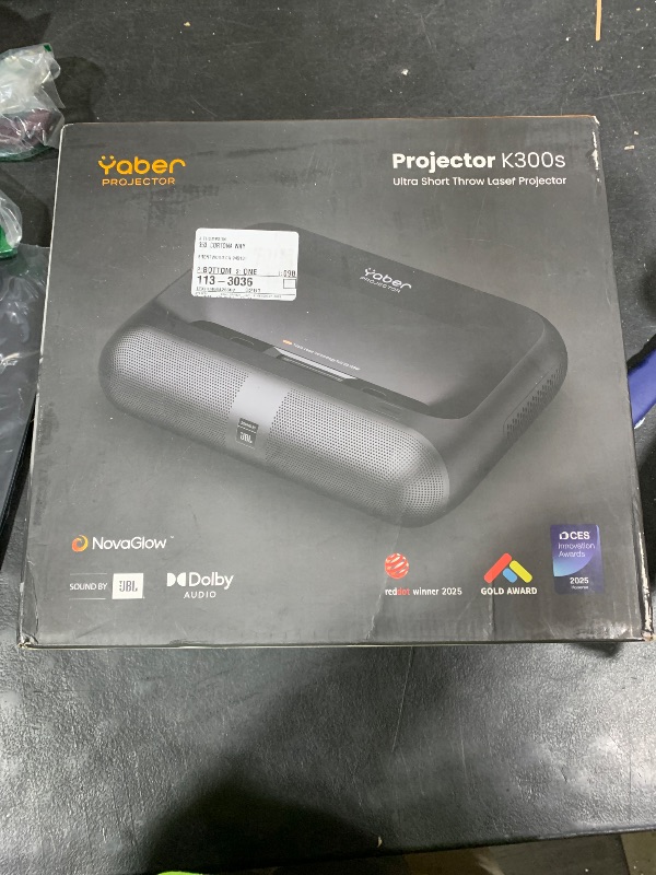 Photo 1 of Yaber K300s 1080p Ultra-Short-Throw Smart Home Theater Laser Projector, Black
