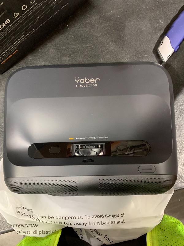 Photo 1 of Yaber K300s 1080p Ultra-Short-Throw Smart Home Theater Laser Projector, Black
