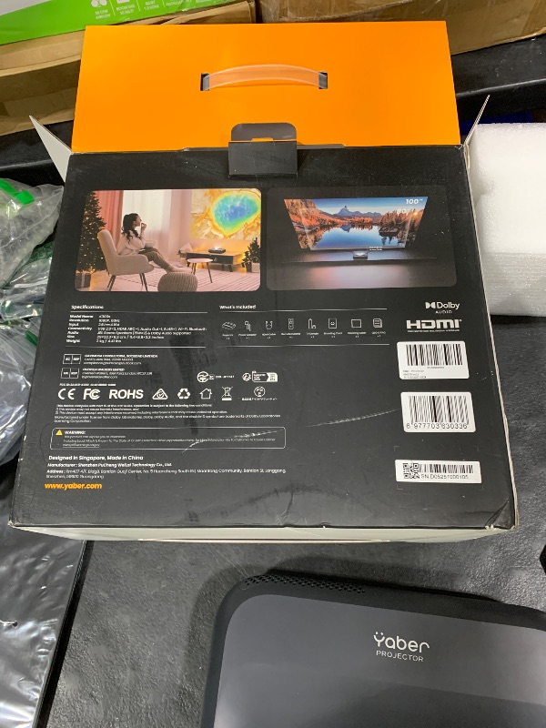 Photo 1 of Yaber K300s 1080p Ultra-Short-Throw Smart Home Theater Laser Projector, Black
