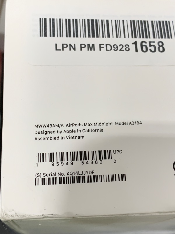 Photo 1 of Apple AirPods Max Wireless Over-Ear Headphones, Pro-Level Active Noise Cancellation, Transparency Mode, Personalized Spatial Audio, USB-C Charging, Bluetooth Headphones for iPhone - Midnight