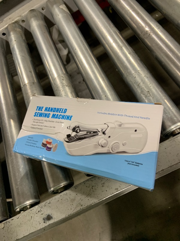 Photo 1 of Portable Handheld Sewing Machine for Beginners - Mini Hand Held Sewing Machine for Adults - Small Cordless Stitching Machine for Home Travel