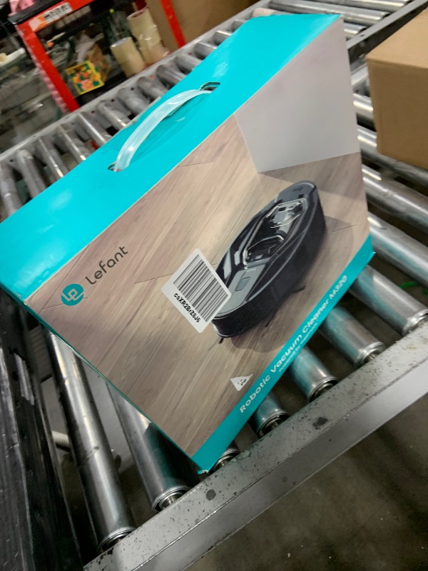 Photo 1 of Lefant M320 Robot Vacuum Cleaner Featuring Carpet Detection, 6000Pa Powerful Suction, 210 Minutes runtime, Making it Ideal for Hard Floors and pet Hair, Black.