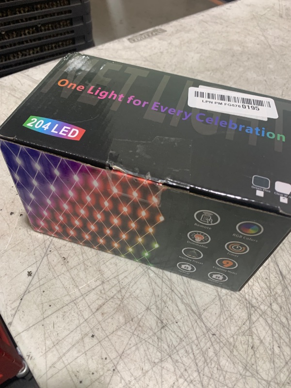 Photo 1 of 204 LED Net Lights, 35 Colors Changing Christmas Net Lights Outdoor, 9.8ft x 6.6ft Connectable Bush Mesh Light Clear Wire for Halloween Christmas Tree Holiday Wedding Party Gazebo Patio Decor