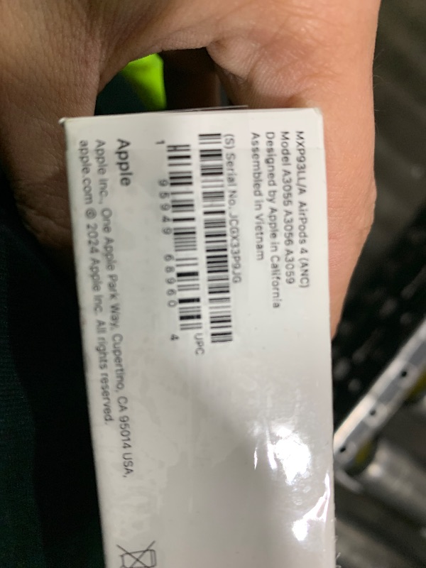 Photo 1 of Apple AirPods 4 Wireless Earbuds, Bluetooth Headphones, with Active Noise Cancellation, Adaptive Audio, Transparency Mode, Personalized Spatial Audio, USB-C Charging Case, Wireless Charging, H2 Chip