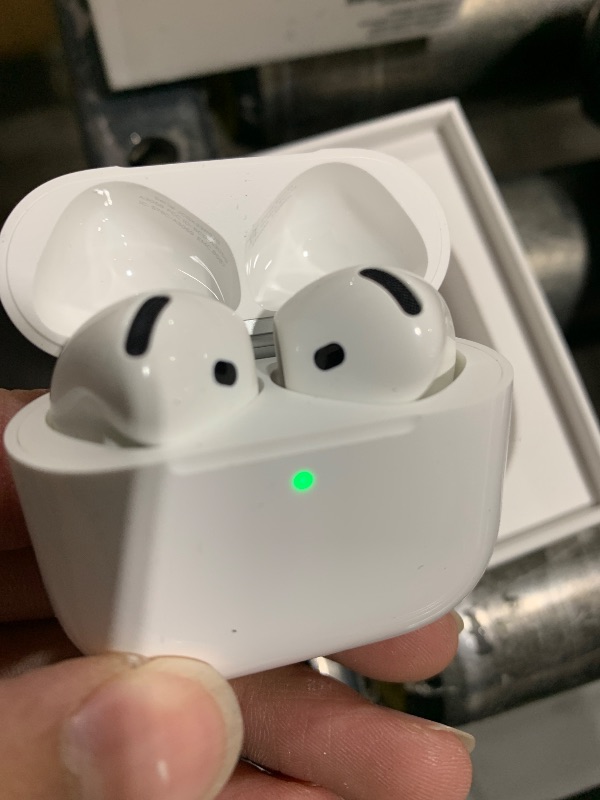 Photo 1 of Apple AirPods 4 Wireless Earbuds, Bluetooth Headphones, with Active Noise Cancellation, Adaptive Audio, Transparency Mode, Personalized Spatial Audio, USB-C Charging Case, Wireless Charging, H2 Chip