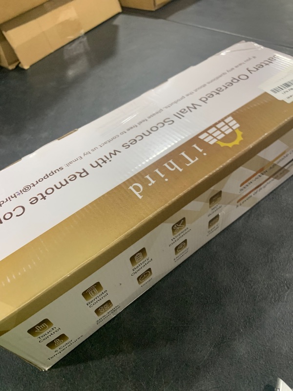 Photo 1 of Battery Operated Wall Sconces Set of Two: Dimmable Wireless Wall Lights with Remote, 31.5inch LED Rechargeable Sconces, 360° Lighting Wall Scone Decor for TV, Mirror, Bedroom, Living Room(Gold)