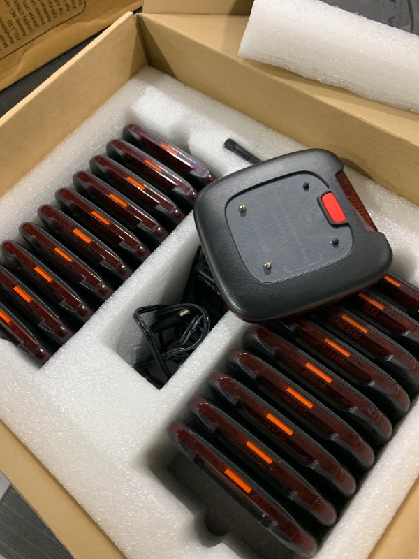 Photo 1 of Retekess TD183 Restaurant Pager System Long Range, Order Ready Buzzer, 2624ft, 20 Hours Standby Time, 20 Rugged Coaster Pagers for Warehouse, Cafes, Parks
