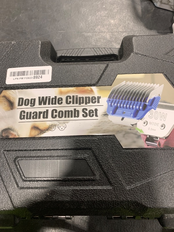 Photo 1 of 10W/15W/30W Wide Clipper Blade & Dog Stainless Steel Wide Clipper Attachment Guard Comb Set for A5 Series | Snap-On/Off Design Combs,Only Fir for 10W/15W/30W Wide Blade (12-Piece)