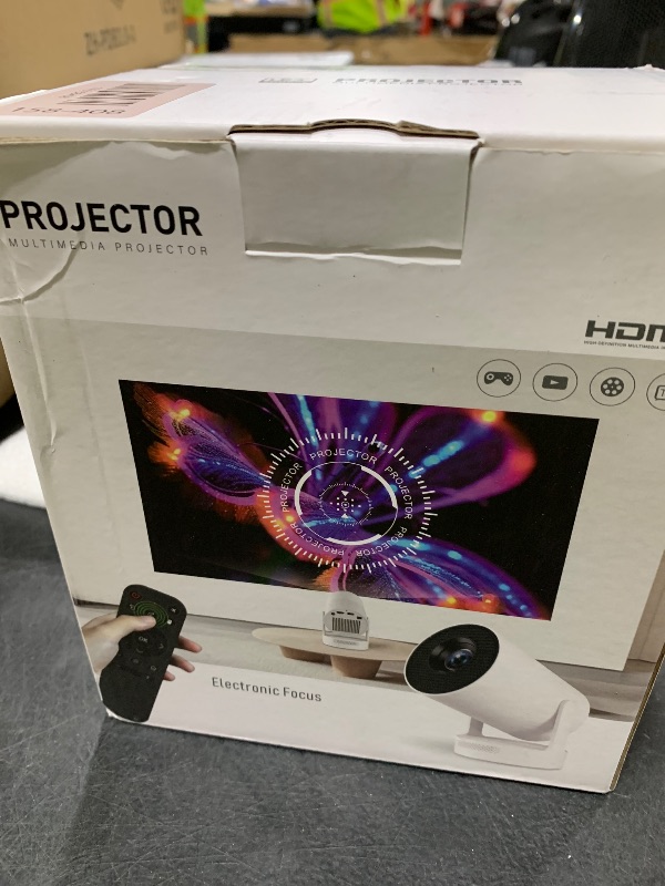 Photo 1 of [Electric Focus]Mini Portable Projector with 4K Support, Bluetooth 5.4 WIFI6, 5watt Sound Base Speaker, 260 ANSI, Android 11, 210° Rotation , Auto Keystone Correction Video Projector HY300 PLUS