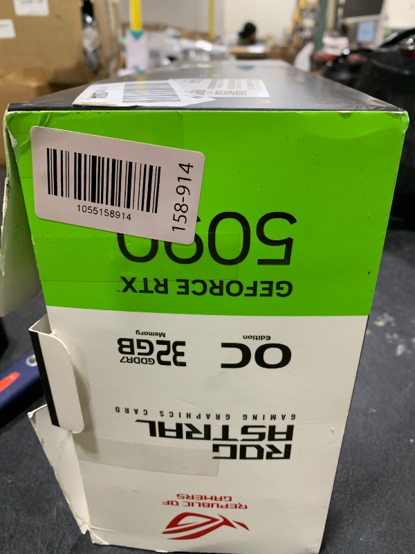 Photo 1 of ASUS ROG Astral GeForce RTX™ 5090 OC Edition Gaming Graphics Card (PCIe® 5.0, 32GB GDDR7, HDMI®/DP 2.1, 3.8-Slot, 4-Fan Design, Axial-tech Fans, Patented Vapor Chamber, Phase-Change GPU Thermal pad)