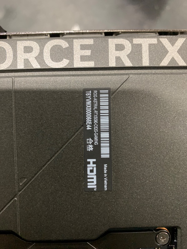Photo 1 of ASUS ROG Astral GeForce RTX™ 5090 OC Edition Gaming Graphics Card (PCIe® 5.0, 32GB GDDR7, HDMI®/DP 2.1, 3.8-Slot, 4-Fan Design, Axial-tech Fans, Patented Vapor Chamber, Phase-Change GPU Thermal pad)