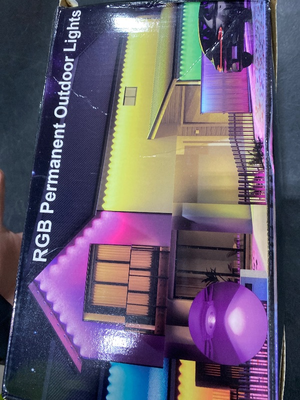 Photo 1 of Nexillumi Permanent Outdoor Lights for House, 150ft Smart RGB LED Lights Outside with 16 Million DIY Colors, IP67 Waterproof Eternity Eaves Lighting for Christmas Halloween Holiday Daily Decorations