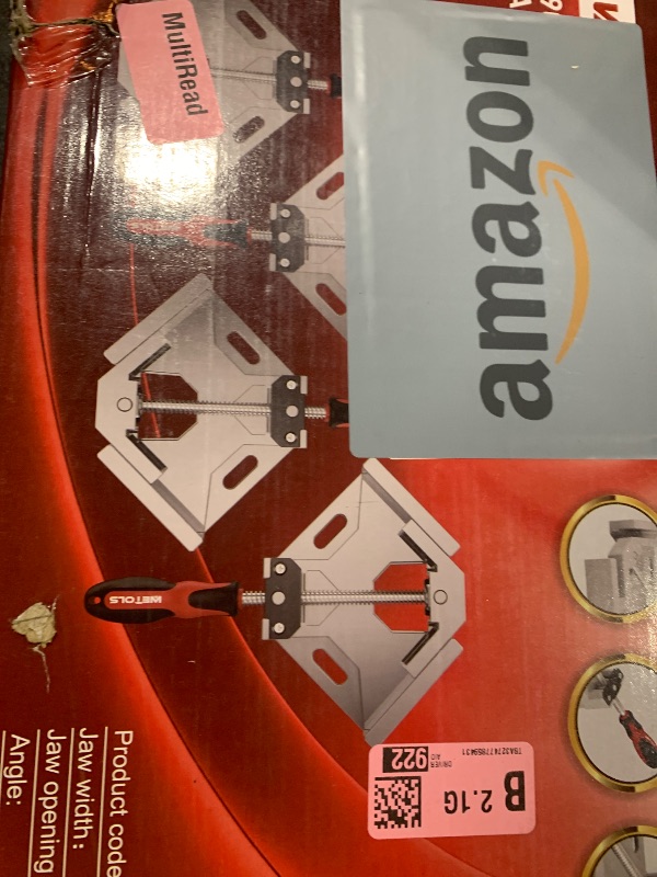 Photo 1 of WETOLS Corner Clamp for Woodworking 4PCS 90 Degree Right Angle Clamp with Adjustable Aluminum Alloy Swing Jaw, Single Handle Clamps for Woodworking, Photo Framing, Gifts for Men Dad