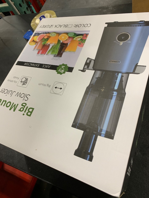 Photo 1 of ECOSELF Cold Press Juicer - Wide Mouth Feed Chute with Self Feeding Design - Slow Masticating Juicer for Vegetables and Fruits - Juice Extractor Machine High Juice Yield - Easy to Clean & Assemble