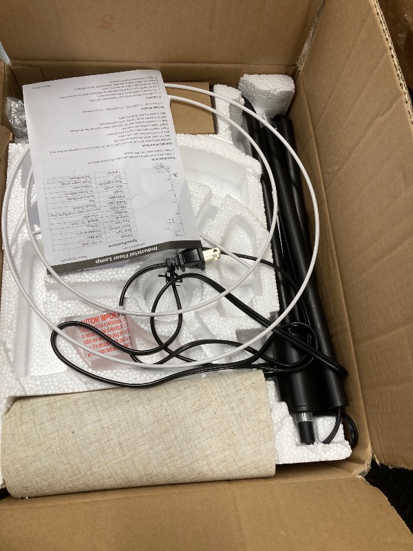 Photo 1 of ?Upgraded? Dimmable Floor Lamp, 1000 Lumens LED Edison Bulb Included, Arc Floor Lamps for Living Room Modern Standing Lamp with Linen Shade, Tall Lamp for Bedroom Office Dining Room- Black