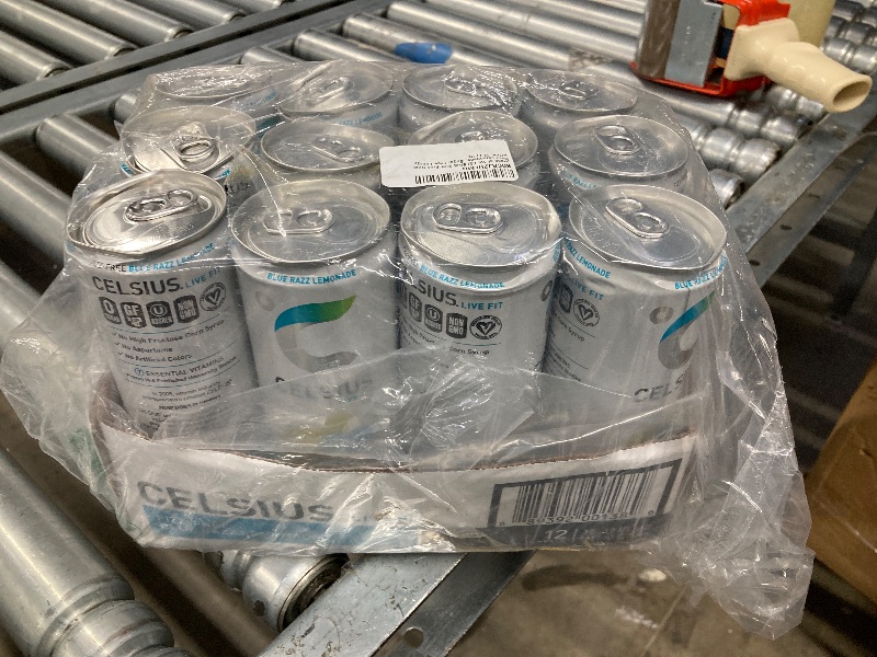 Photo 1 of **CANS ARE DENT***CELSIUS Fizz Free Blue Razz Lemonade, Functional Essential Energy Drink 12 Fl Oz (Pack of 12)
