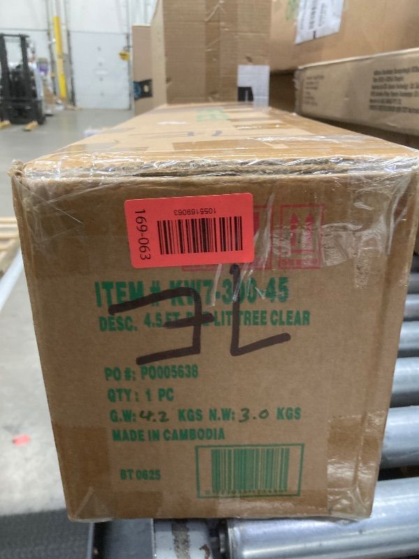 Photo 1 of **LIGHTS DONT WORK***National Tree Company 4.5' Kingswood Fir Hinged Pencil Christmas Tree with 150 Clear Lights