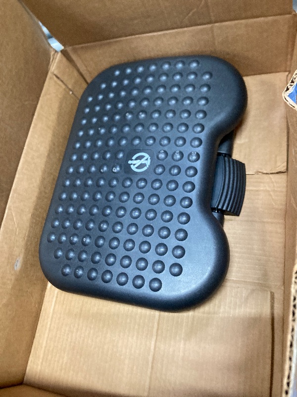 Photo 1 of Adjustable Under Desk Footrest,Ergonomic Foot Stool for Under Desk at Work with Massage,3 Height Position 30 Degree Tilt Angle Adjustment,Back Pain Pressure Relief Leg Circulation Office Work Gift
