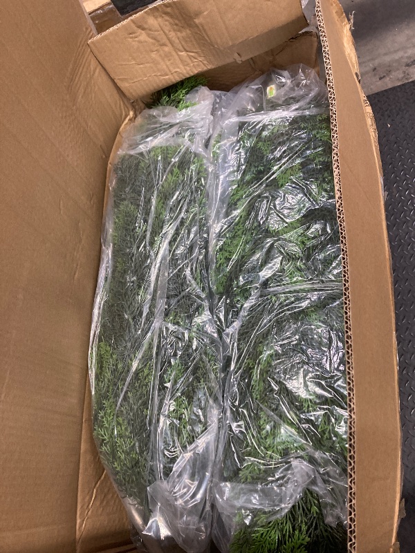 Photo 1 of 2 Pack 4FT Realistic Faux Cedar Tree Beautiful Artificial Topiary Tree,4 Feet Tall, UV Protection for Longer Life, Faux Evergreen Plants for Outdoor and Indoor Decor Set of 2
