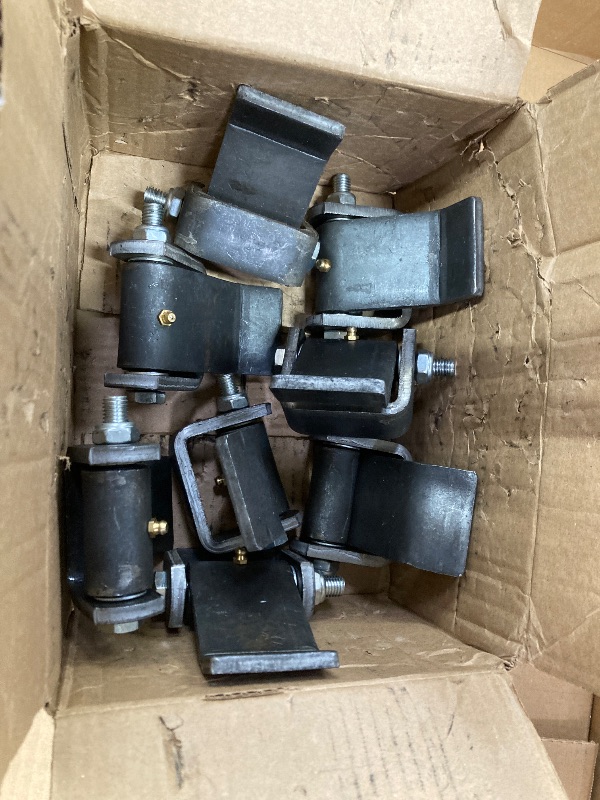 Photo 1 of ***THERES ACTUALLY 8 ITEMS***EVCUHASL Weld on Trailer Hinges, Heavy Duty Metal Dump Trailer Hinges, Truck Gate Hinges with Grease Zerk Fitting, Trailer Door Strap Style Short Leaf, 6 Pack***THERES ACTUALLY 8 ITEMS***
