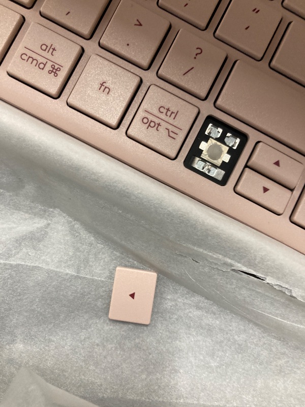 Photo 1 of ***KEY COVER FELL OFF AND IS IN THE BOX***Logitech K585 Multi-Device Slim Wireless Keyboard, Built-in Cradle for Device; for Laptop, Tablet, Desktop, Smartphone, Win/Mac, Bluetooth/Receiver, Compact, Easy Switch, 24 Month Battery - Rose***KEY COVER FELL O